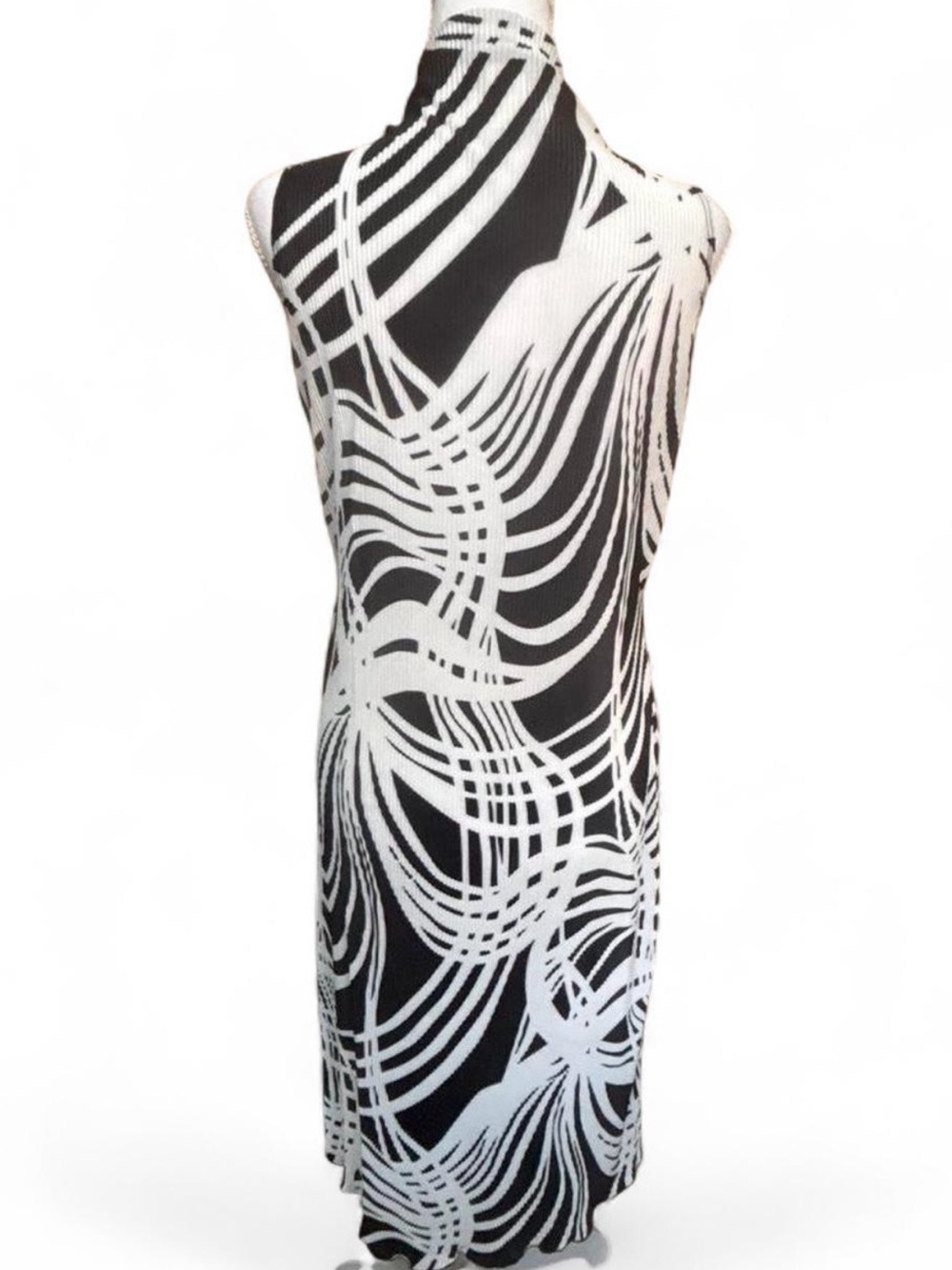 NWOT Deadstock Vtg Y2K Adrian Karen Plisse Dress M - Picture 4 of 5